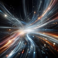 Blurry light on black background Generative for AI