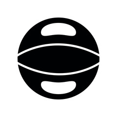 medicine ball black glyph icon for digital and print projects.
