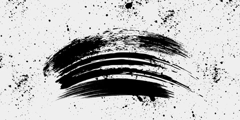 Charcoal Ink Brush Strokes. Abstract Grunge texture Featuring Charcoal Ink Brush Strokes. Paint brush strokes and texture.