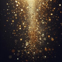 Glittering Gold Dust Falling in the Dark Generative for AI