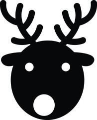 Adorable Reindeer Icon  A Cute, Simple Vector Illustration for Christmas Designs, Holiday Projects, and Festive Decorations 