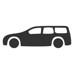 Station Wagon car Icon black