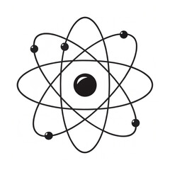 atom symbol on white background