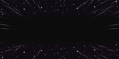 PRESS START INSERT A COIN TO CONTINUE .pixel art .8 bit game.retro game. for game assets in vector illustrations.Retro Futurism Sci-Fi Background. glowing neon grid.and stars from vintage arcade comp