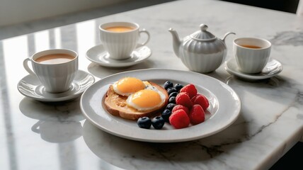 breakfast with coffee