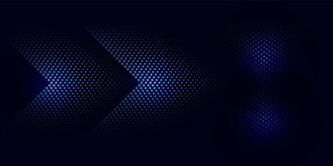 3D blue techno abstract background overlap layer on dark space with glowing dots shape decoration. Modern graphic design element dotted line style concept for banners, flyer, card, or brochure cover