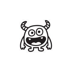 Cute monster cartoon vector illustration drawing 