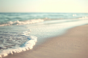 Blur beach summer abstract background. Generative ai.
