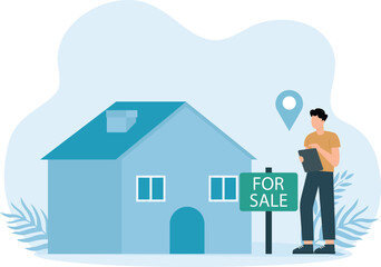 House For Sale,Offer to exchange house for cash money between agent and user
