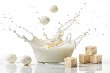 creamy splash and cubes