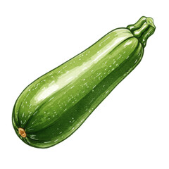 Zucchini watercolor vegetable artwork for diet apps, cooking tutorials, eco-infographics and kitchen printables
