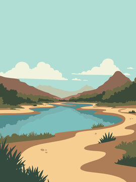 Ekurhuleni &mdash; East Rand Mall, Germiston Lake, Boksburg Dada Centre in sky blue, olive, sandy brown, and charcoal