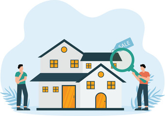 House inspection,House mortgage property inspection audit icon vector graphic

