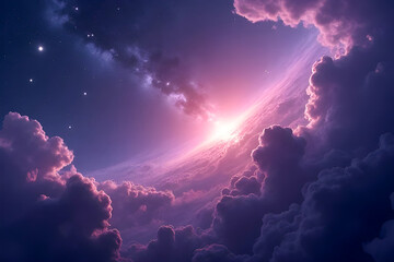 clouds and sun