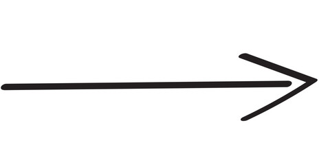 Hand-drawn brush stroke arrows. Thin arrow marker isolated png scribble hand draw. Hand drawn arrow made with marker. Marked arrow isolated on the background. Eps 10