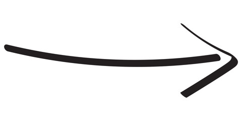 Hand-drawn brush stroke arrows. Thin arrow marker isolated png scribble hand draw. Hand drawn arrow made with marker. Marked arrow isolated on the background. Eps 10