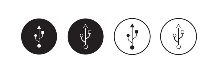 Vector usb flash drive vector icon. Usb icon set. Flash disk sign and symbol. usb vector icon, vector illustration.