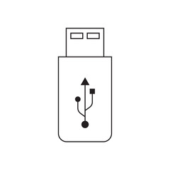 USB Icon. Vector usb flash drive vector icon. vector illustration.eps10