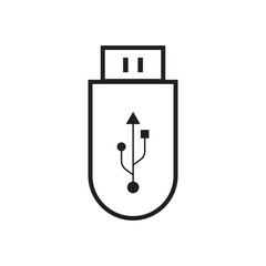 USB Icon. Vector usb flash drive vector icon. vector illustration.eps10