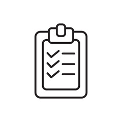 clipboard with checklist line