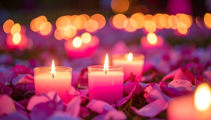 Peaceful Candlelight Vigil, Honoring Fighters, Survivors