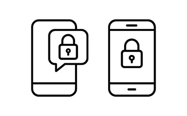 Line art of computer monitor with graph and medical device with heartbeat vector line icon illustration