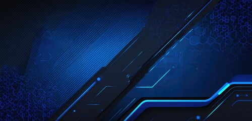 Abstract Dark Blue Geometric Design