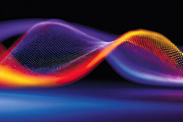 Abstract wave of colorful dots