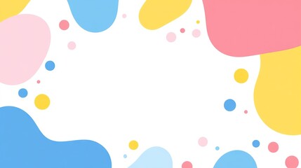 Colorful Abstract Fluid Shapes and Dots Background for Design Projects