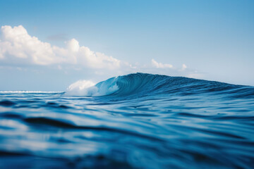 Big wave ocean beach background. Generative ai.