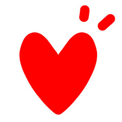 かわいいハートのイラスト