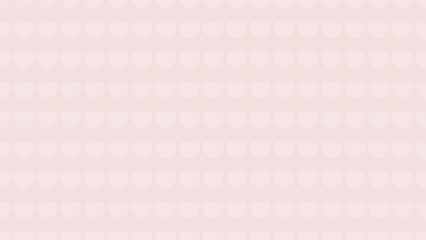 ライン上にハートが並んだかわいいピンクの背景壁紙、アスペクト比16：9