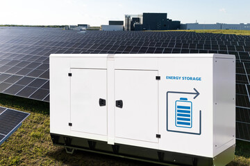 Solar power station with energy storage.