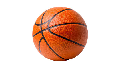 Basketball ball isolated on solid white background in Png