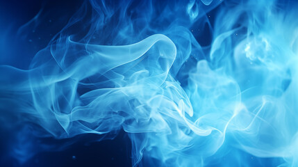 Intense glowing blue fire swirling, futuristic energy flames with subtle glow and sparks, 3D sci-fi effect