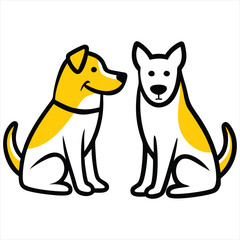 Shiba Silhouette Japanese Dog Breed, Pet Animal, Canine Outline, Flat Vector Illustration
