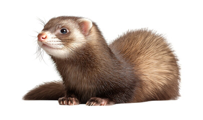 Cute Ferret Isolated Transparent Background