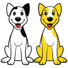 Shiba Silhouette Japanese Dog Breed, Pet Animal, Canine Outline, Flat Vector Illustration
