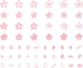 seamless pattern with pink flowers