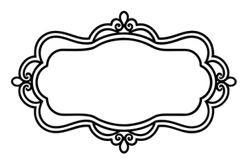 Elegant black and white frame decorative border vector illustration for designs and templates