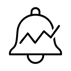 Obraz premium Notification alert icon with embedded analytics data line