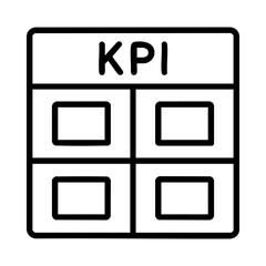 KPI dashboard icon with four sectioned data panels