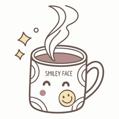 Happy Coffee Cup Vector