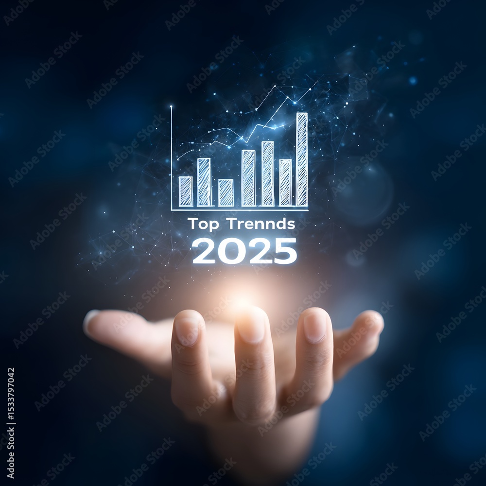 Aufkleber glowing data analytics projected to top trends for 2025