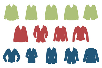 Formal Clothes Icon Set Design
