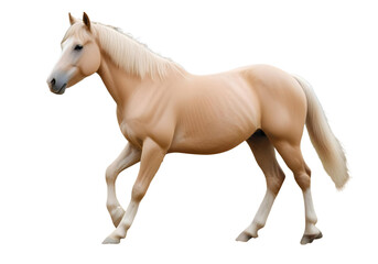 Palomino horse isolated on transparent background