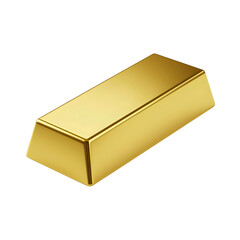 gold bar isolated on transparent background