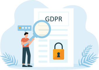 GDPR Forum,Cyber or web security online service or platform. Idea of digital data protection and safety
