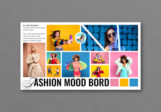 Fashion Mood Bord Presentation Template Design