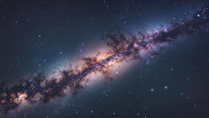 Stunning view of the milky way galaxy stretching across the night sky filled with stars